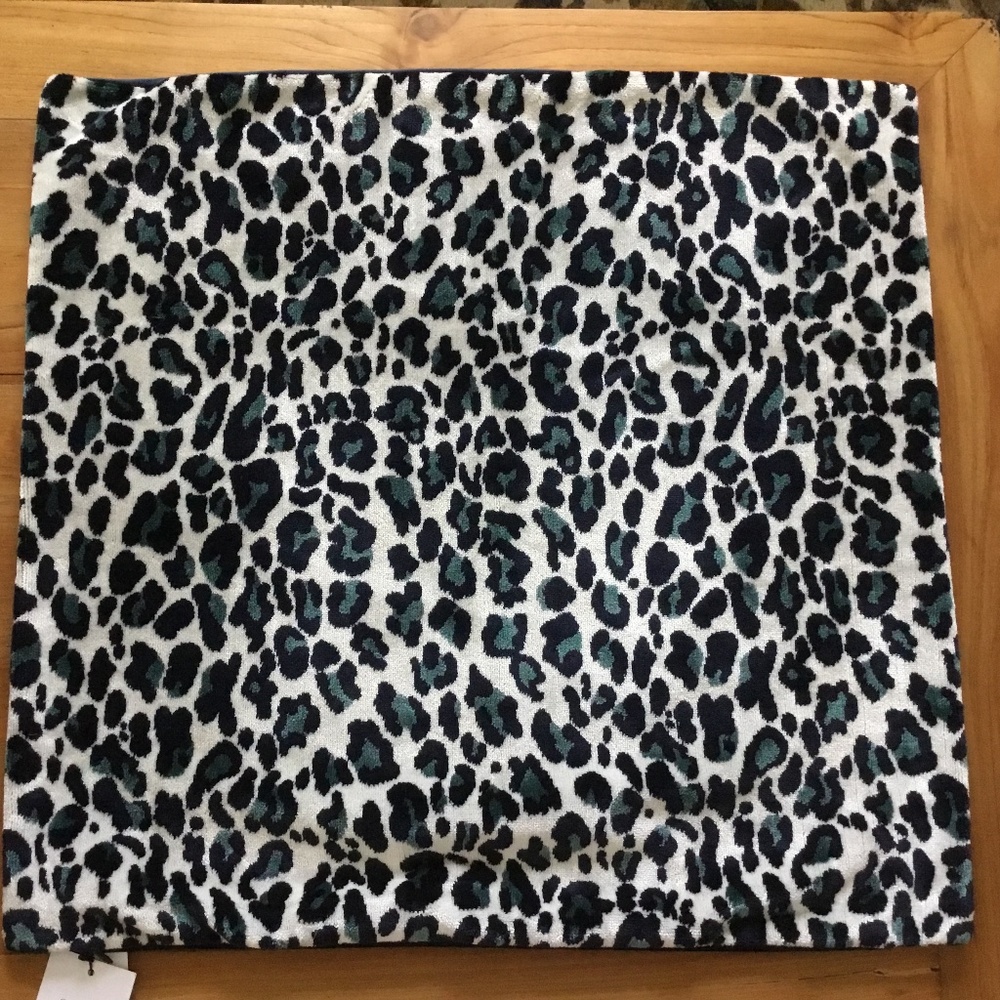 Caldeira Belgian Cut Velvet Cushion Cover Leopard Print